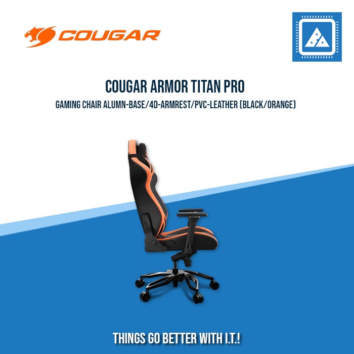COUGAR ARMOR TITAN PRO GAMING CHAIR ALUMN-BASE/4D-ARMREST/PVC-LEATHER COUGAR ARMOR TITAN PRO GAMING CHAIR ALUMN-BASE/4D-ARMREST/PVC-LEATHER